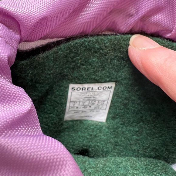 Sorel Childrens Flurry Print Boot Size 8 Kids Violet Haze Polka Dot NEW in BOX! - Picture 6 of 9